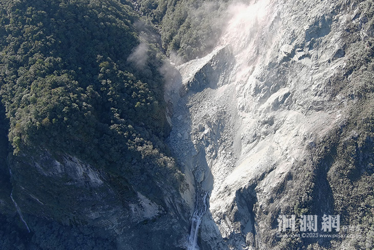 白楊瀑布崩塌土砂沖潰縮小中 初評危機解除