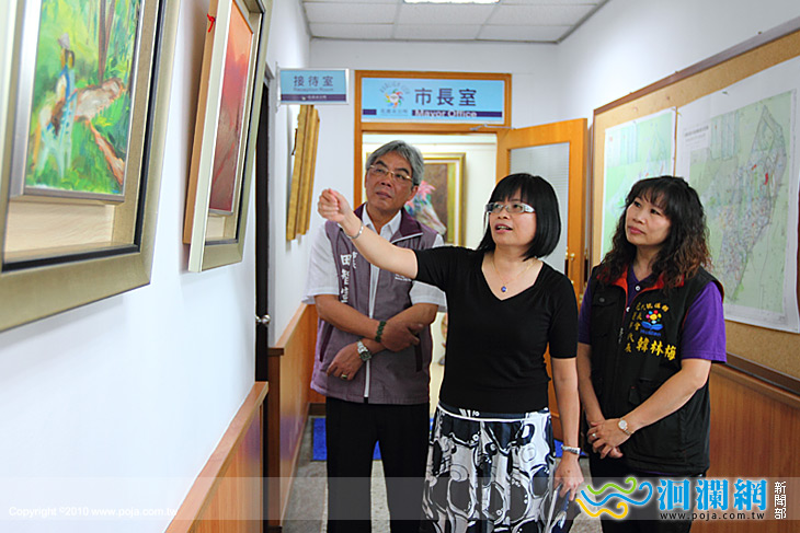 市民藝廊王白端 精品典藏 油畫展 市長給予殷切