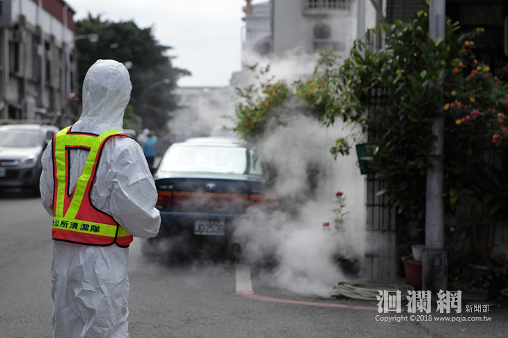 消滅蚊蠅害蟲花蓮市展開噴藥消毒工作