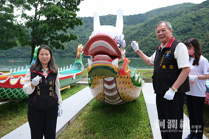 花蓮慶端午 龍舟點睛開光  45隊選手22日鯉魚潭