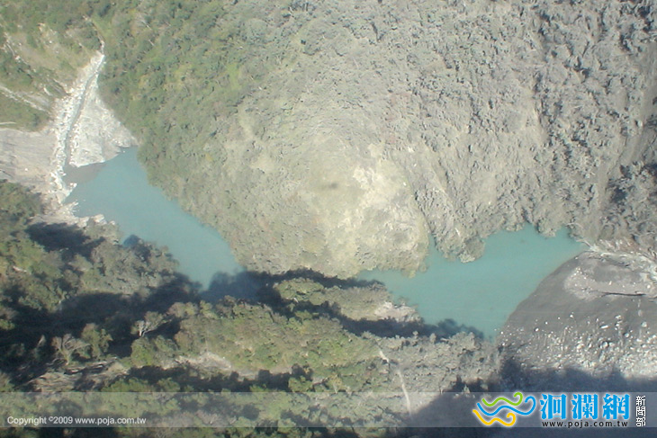 太魯閣梅園竹村堰塞湖 經空勘研判無立即危險