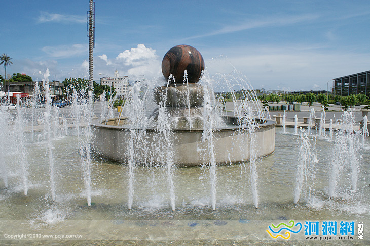 石來運轉廣場噴泉重新恢復運轉