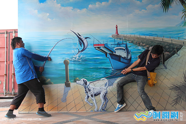 3D牆面場景超逼真，向日廣場好好玩