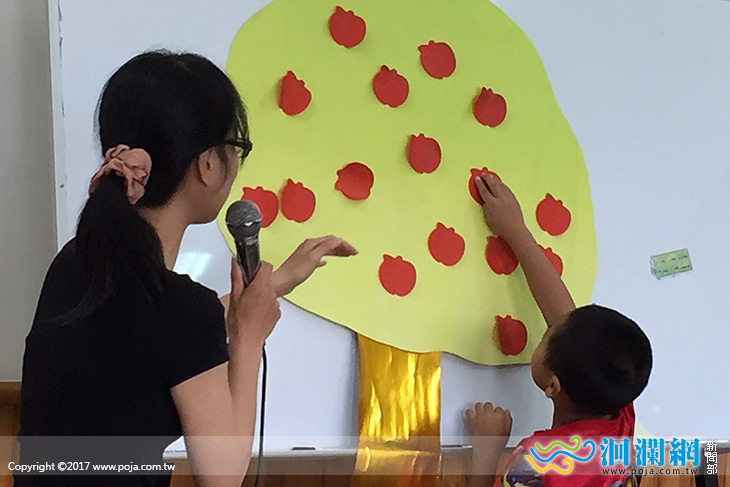 開學新祝福，花蓮家扶製蘋果樹祝孩童就學路平順
