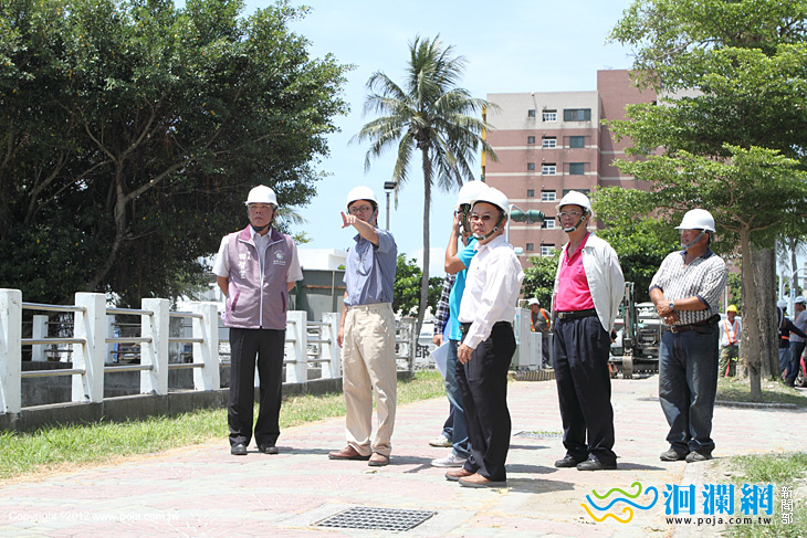 市長視察民權路人行道鋪面改善工程‏