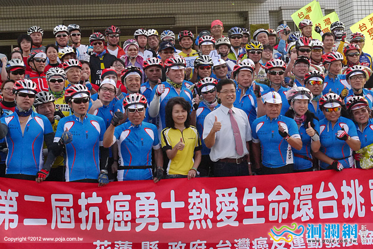 24位抗癌勇士騎車環台，花蓮縣衛生局熱忱迎接