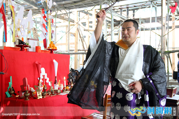 花市好客文化會館今舉辦"日式"上棟祈福儀式