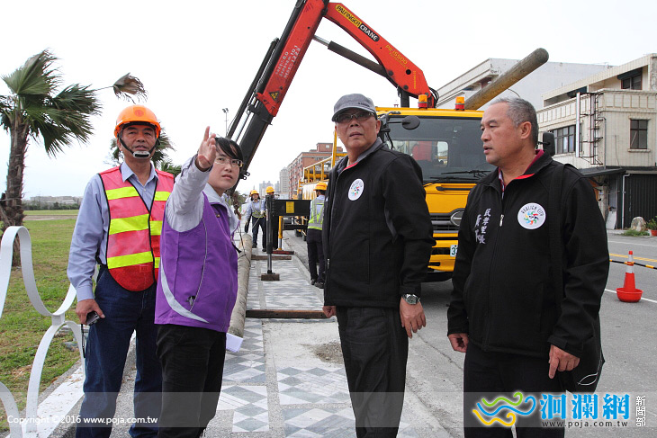 田市長視察美崙地區電桿下地及人行道工程