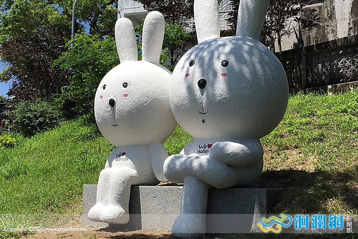 市公所持續打造十二生肖地景，兔子登場