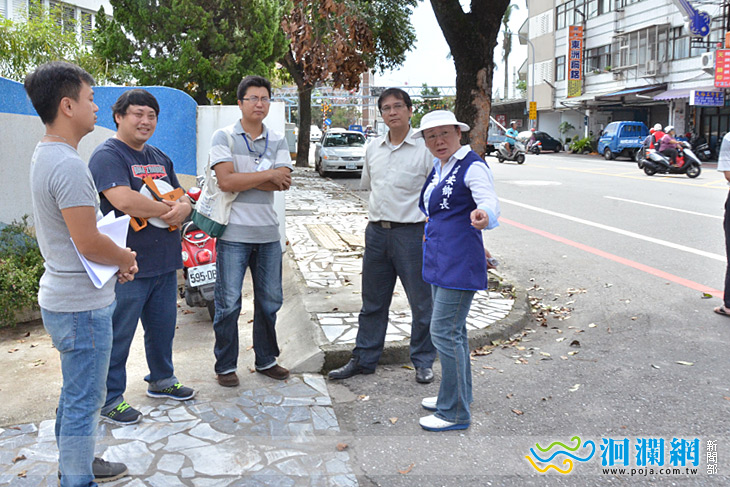 黃馨會勘宜昌國小規劃人行步道