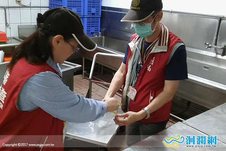 花衛生局稽查疑似集體腸胃道症狀案件