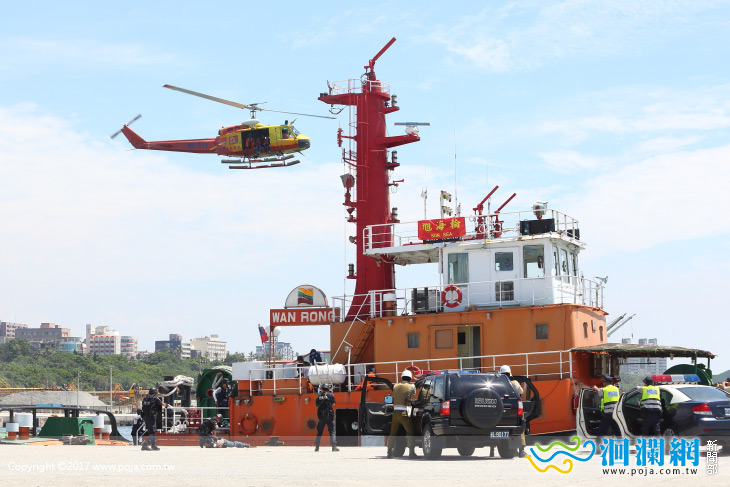 花蓮港警總隊今辦理港安暨災害防救實警演習