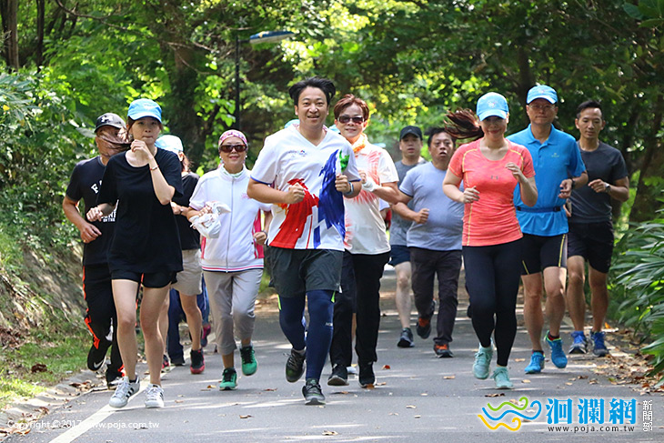 市公所團隊試跑馬拉松路段
