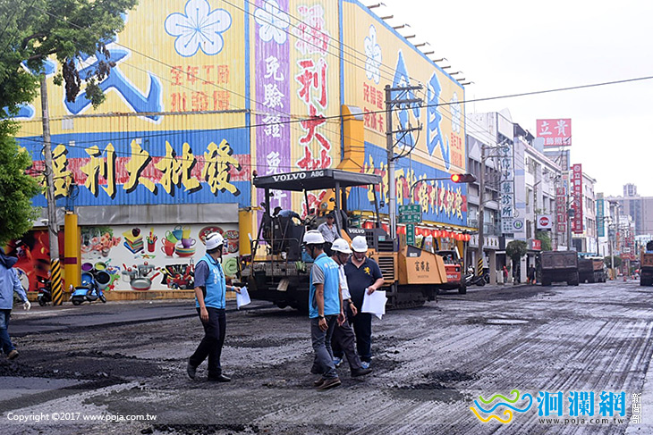 改善交通環境，林森路道路鋪面改善工程進行中
