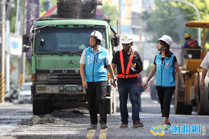 魏市長會勘林森路工程，嚴格要求施工品質