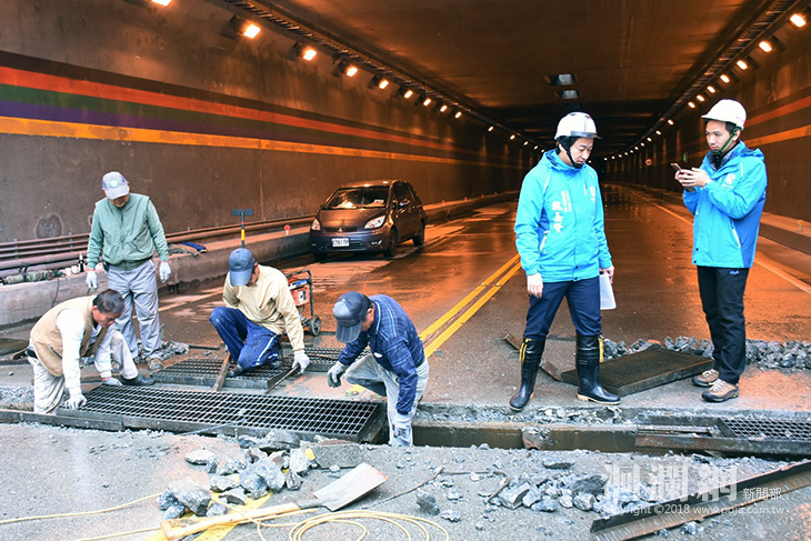 花蓮市公所展開公共設施搶修作業