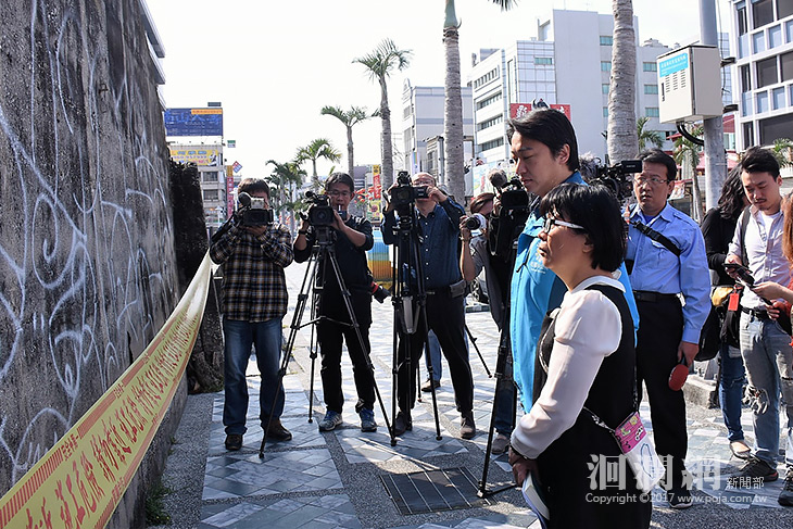 縣定古蹟遭塗鴉 市公所報案揪破壞者