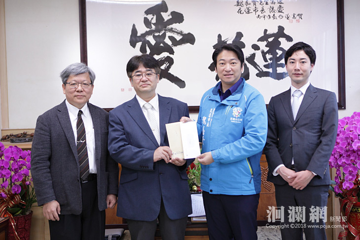 日本英智中學捐10萬日幣助花蓮市震災