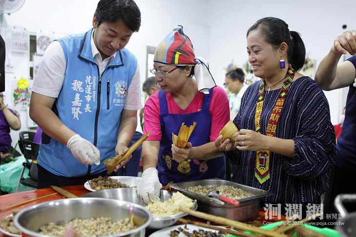 花蓮市原住民族婦女幹部工作會包粽慶端午
