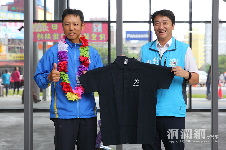 花蓮子弟蔡政翰完成斯巴達超馬，魏市長迎接返鄉