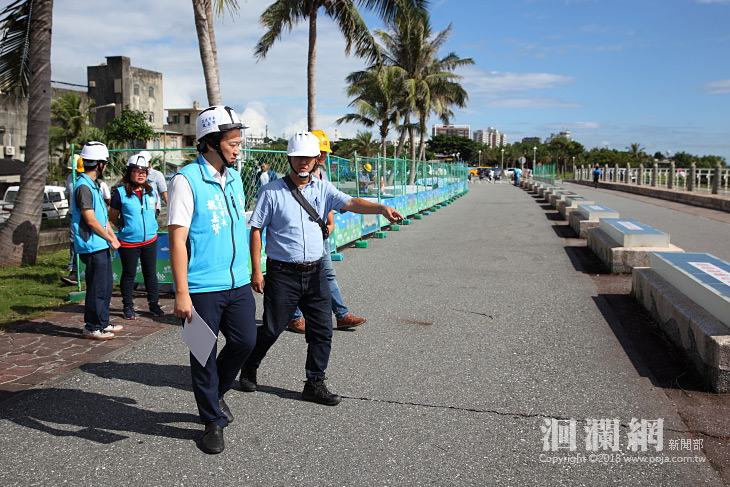 北濱外環道人行空間景觀廊道改善採光罩變身造型
