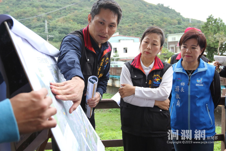 徐榛蔚與游淑貞縣鄉協力，營造吉安溪休憩環境