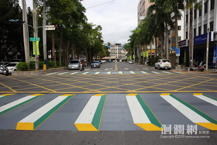 花蓮市試辦3Ｄ立體行人穿越線，路口通行更安全