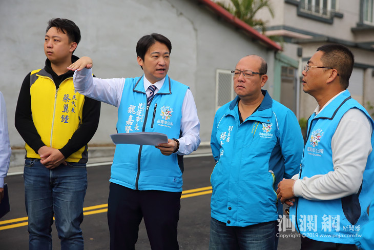 花蓮市公所打通開興路，並請減速慢行