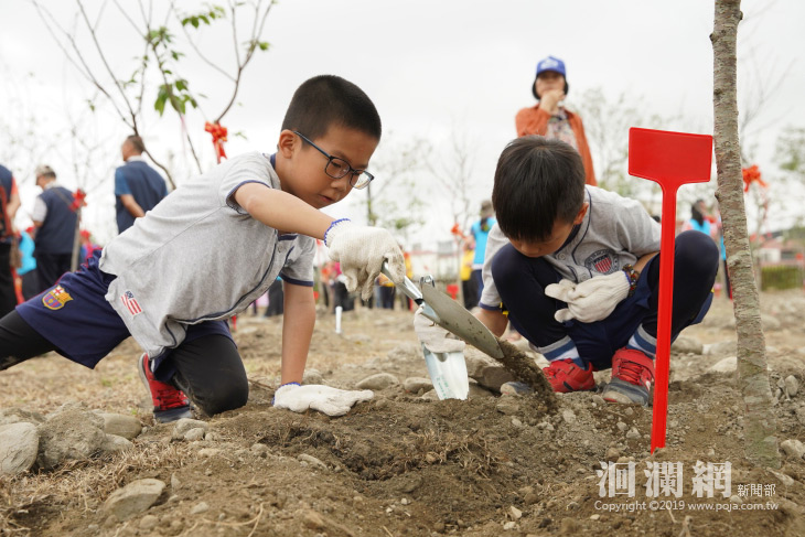 吉安鄉親種花齊打造「干城鐵道櫻花公園」
