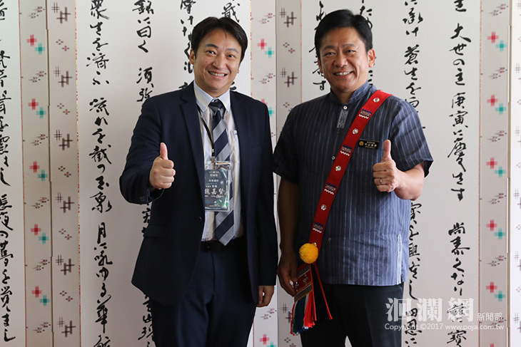 魏嘉賢扺石垣市拜會中山義隆，協商拓展邊境城市交