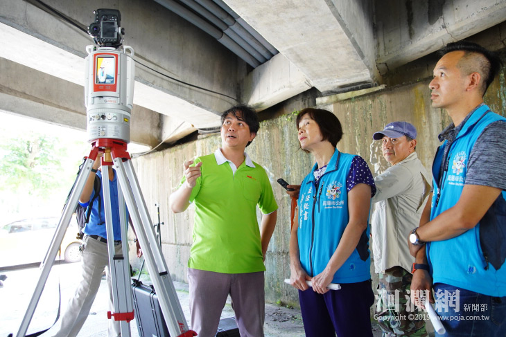 國震中心派員3D雷射掃描尚志橋，全面建置橋樑結構