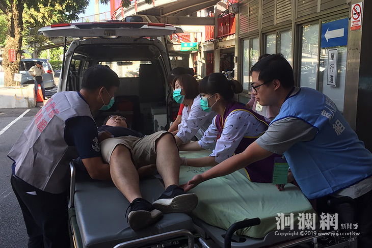 花蓮醫院今下午實施急診室大量傷患實兵演習