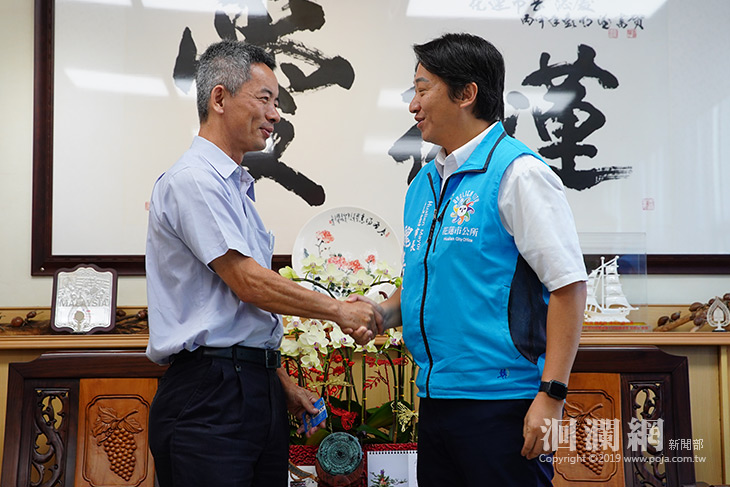 台電花蓮區營業處新任處長吳耀民拜會魏嘉賢市長