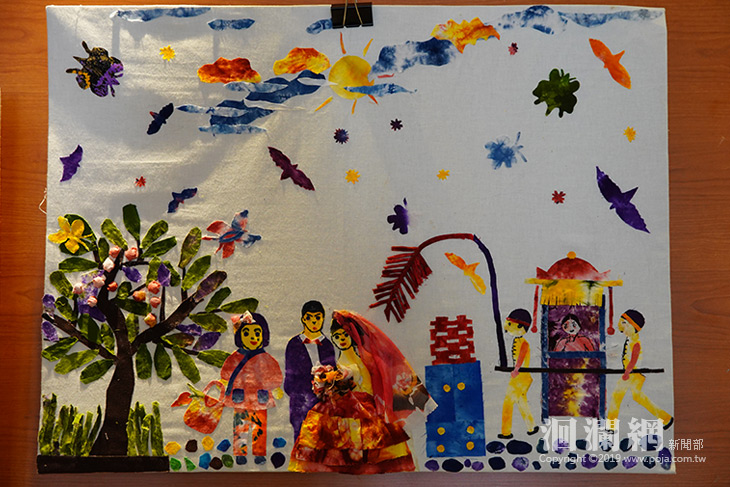 爺奶化回憶為美麗作品市民藝廊「長者婚姻貼布畫