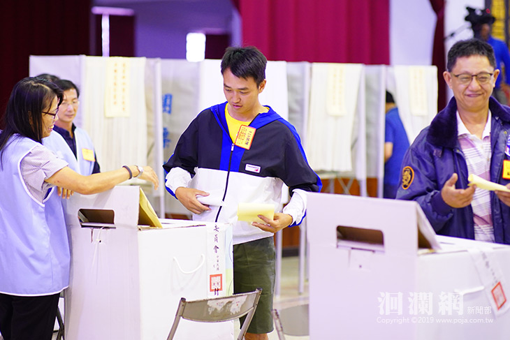 花蓮市總統大選投票模擬演練，場面逼真