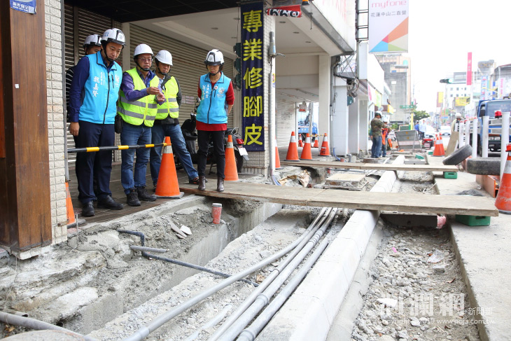 中山路人行道暨騎樓整平修復工程，改善用路環境