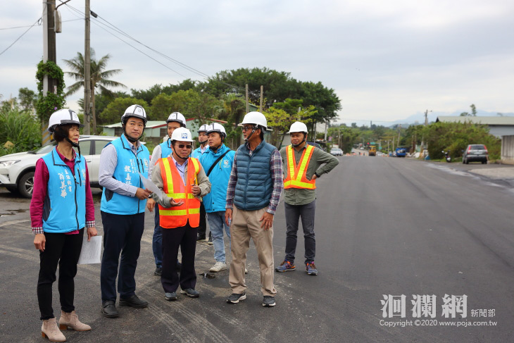 華東部落聯外道路改善，魏嘉賢現勘關切施工品質