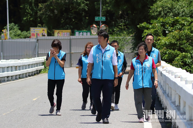 嘉邑行善團新卸任理事長連抉來花現勘農兵橋