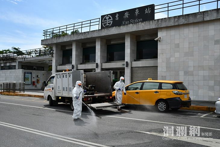 防堵疫情總動員，吉安鄉持續熱點消毒工作