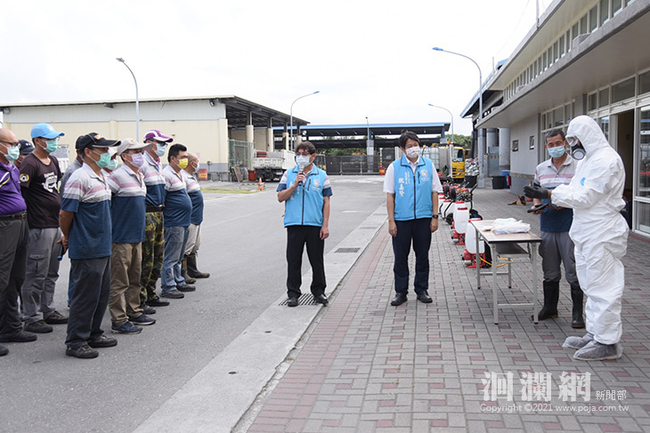因應疫情嚴峻 花蓮市加強環境消毒人員教育訓練