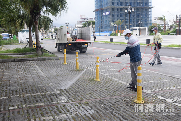 因應疫情嚴峻，花蓮市加強市場周邊預防性消毒