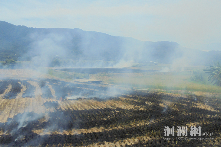 露天燃燒稻草產生空氣污染情形.jpg