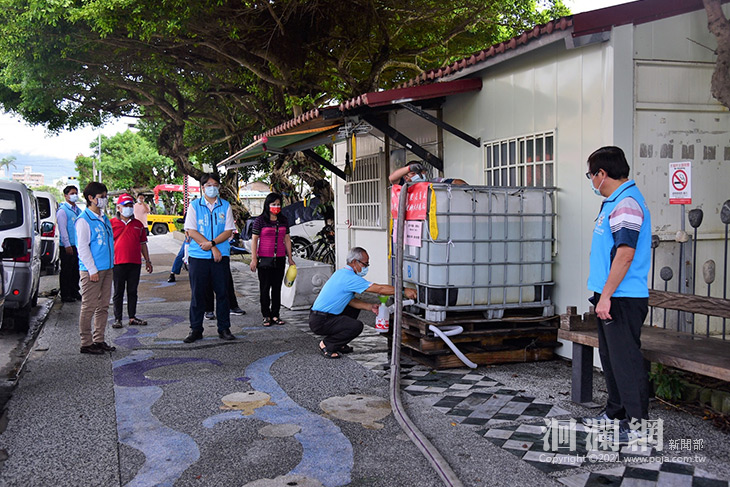花蓮市次氯酸鈉水取用點，魏市長感謝中華紙漿攜手