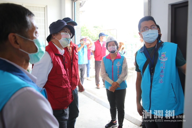 雙颱環伺，游淑貞視察清溝疏濬及抽水站機能