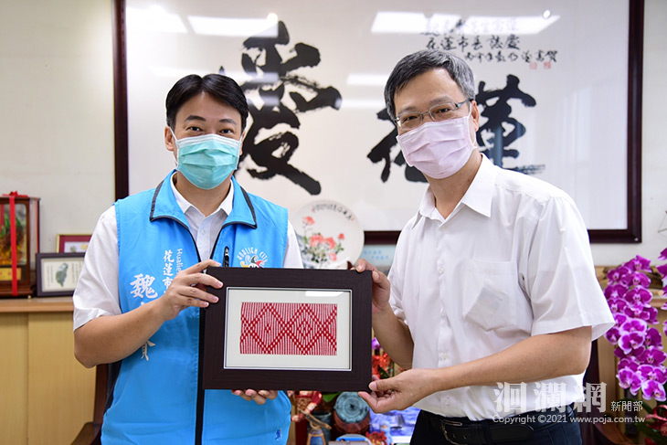 外交部東部辦事處長胡琪斌拜訪花蓮市公所，肯定魏