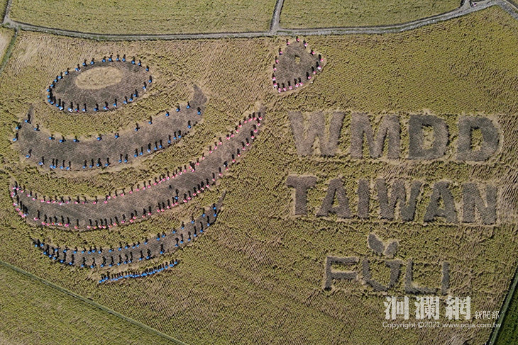 花蓮富里稻田圈向全球骨髓捐贈者致敬