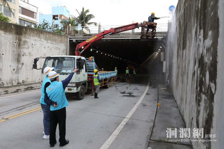 北濱外環道即日起清洗養護 用路人請配合改道