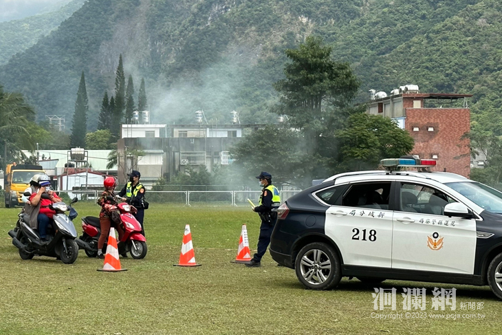 立霧溪揚塵應變演練，強化機關民眾應變能力