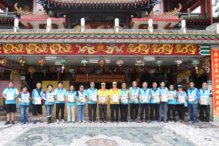 花蓮勝安宮助吉安18村弱勢3456公斤新鮮白米