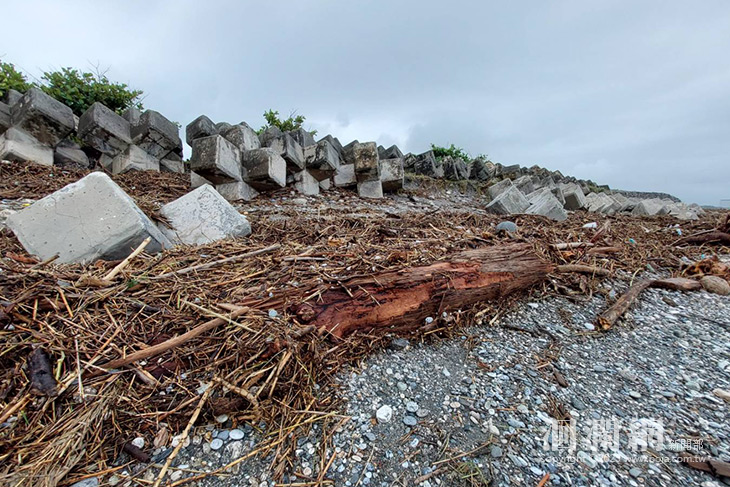 海葵強風豪雨產生漂流木 花蓮分署提醒尚未開放